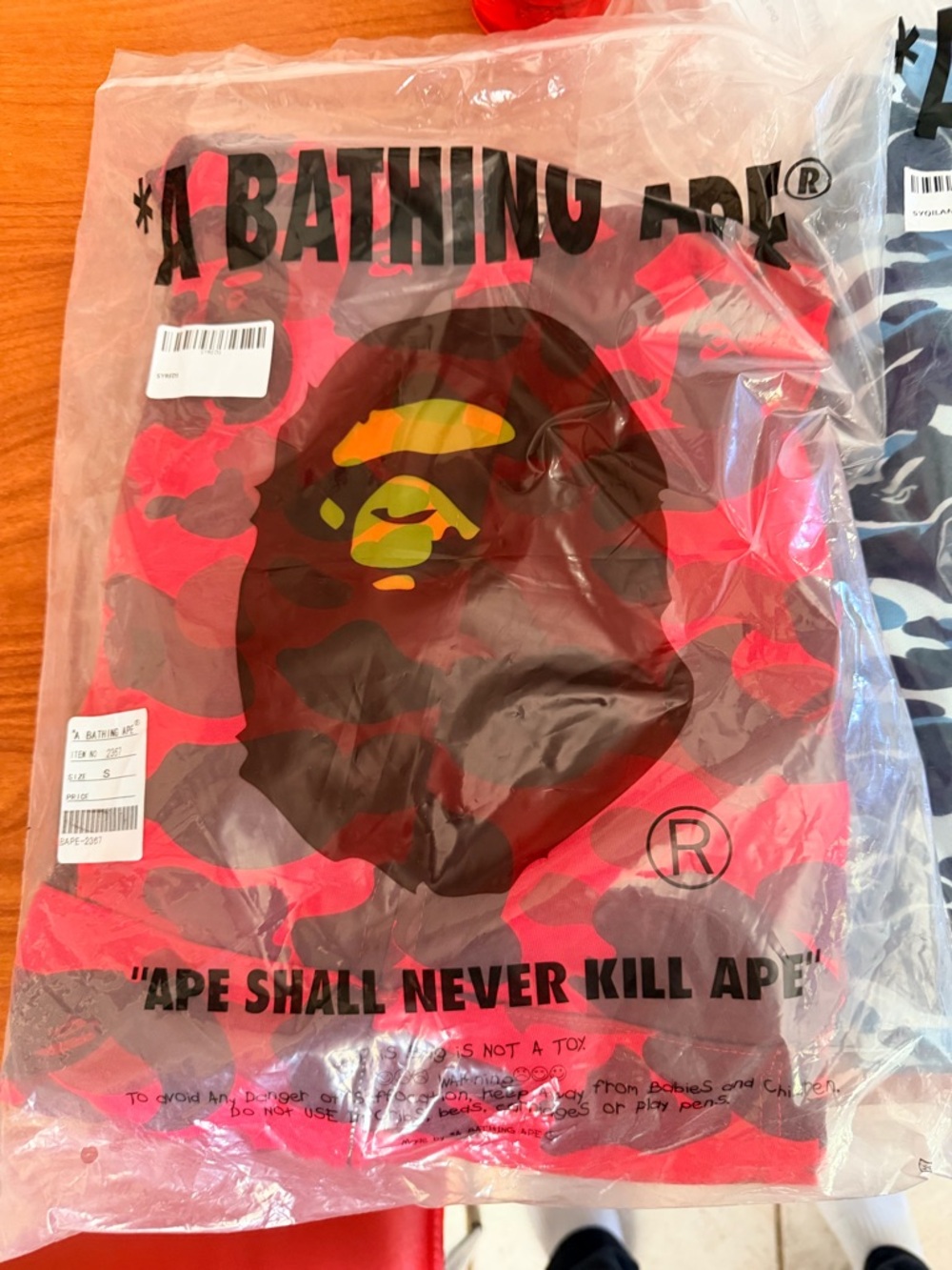 Bape Red Camouflage Ape Head Zip-Up Sweater